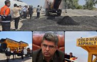 رونمایی از اولین دستگاه آسفالت سرد راهداری در کرمان